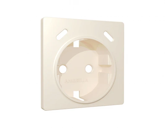 AP3305 Лицевая панель для электрической розетки с заземлением и шторками 2хUSB Type-C (бежевый матовый) Ambrella Volt QUANT AP3305