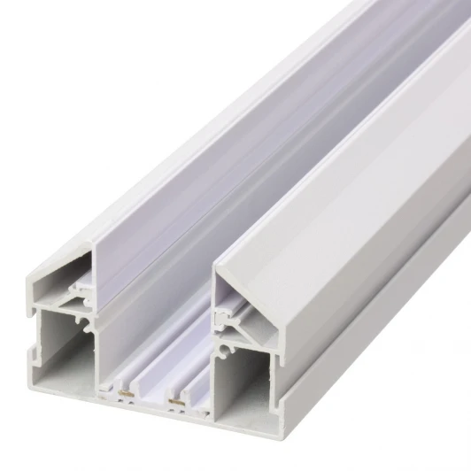 AM539 3M WH SMART Трековый шинопровод встраиваемый однофазный с закладным профилем для натяжного потолка ПВХ 3м 220V белый AM Group AM539 3M WH SMART