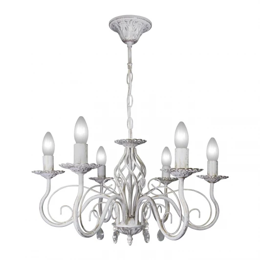 S9075-6 Люстра подвесная Day&Night, 6 ламп, белый с золотом и прозрачным