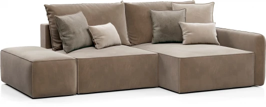 AAA41671001 ПОРТЛЕНД Диван угловой с банкеткой бежевый D1 furniture арт.AAA41671001