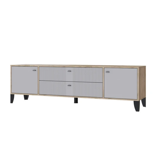 00-00185345 Тумба под телевизор ТЭКС Парус-10, Дуб крафт серый, Серый