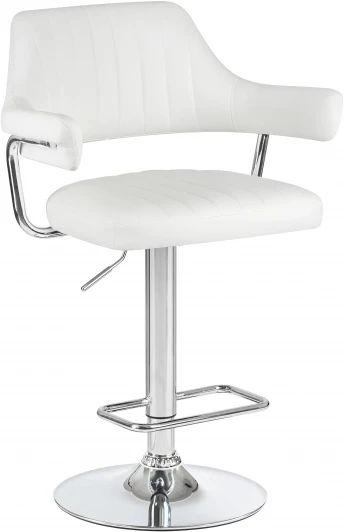 5019-LM CHARLY,  цвет сиденья белый, цвет основания хром Стул барный CHARLY (белый)