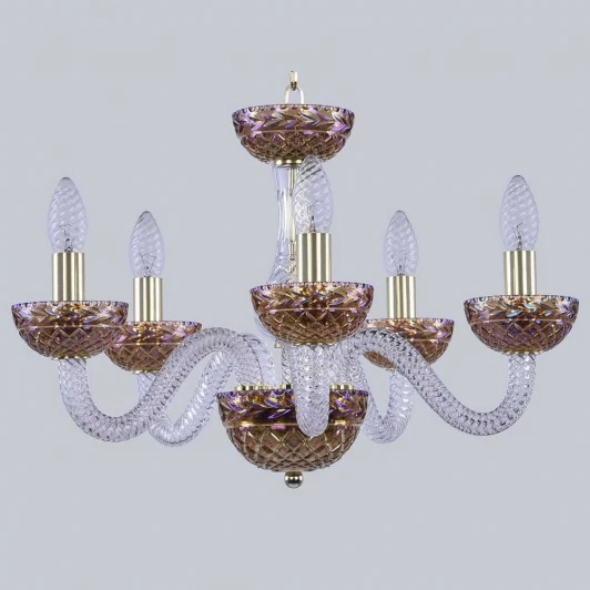 1310/5/165 G Cl/Shampan/M-1F Подвесная люстра Bohemia 1310 1310/5/165 G Cl/Shampan/M-1F