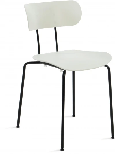 14289 Стул VAN HALLEN (mod. 1534-45) белый/черный (пластик/металл)