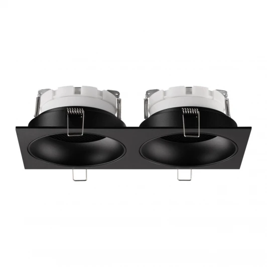 371008 Светильник встраиваемый Novotech Gemini 371008 черный IP20 GX53 12W 220V