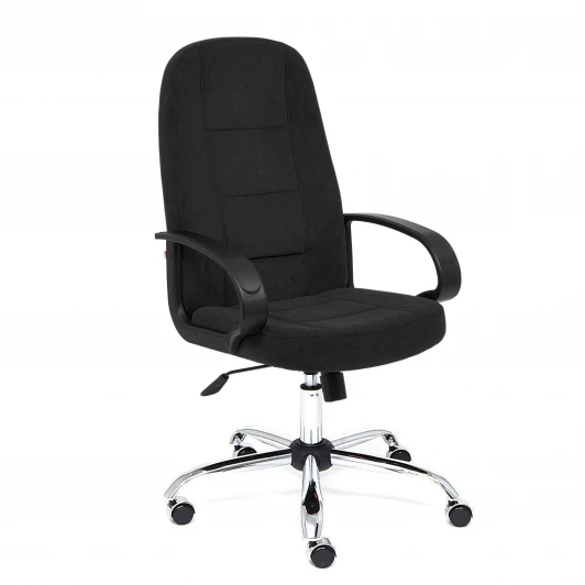 25172 Кресло СН747 хром ткань, черный, 2603 Tetchair 25172