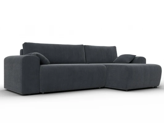 132588 Диван угловой Лига-099 угол универсальный (ДВП,ДСП,ЛДСП,Брус,Фанера,Велюр/Серый) Лига Диванов 132588