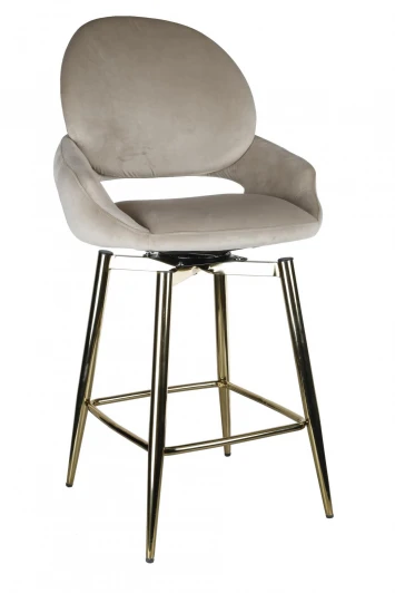 BS1376-BG-2casa Стул барный IST-CASA Виола BS1376-BG-2, бежевый/золото