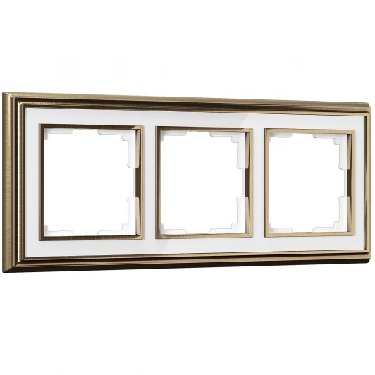 W0031327 Рамка на 3 поста (бронза/белый) W0031327 (a051219)