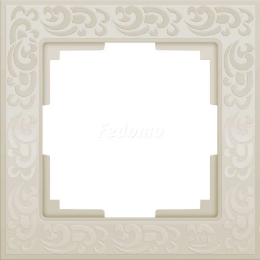 WL05-Frame-01-ivory Рамка на 1 пост Werkel Flock, слоновая кость