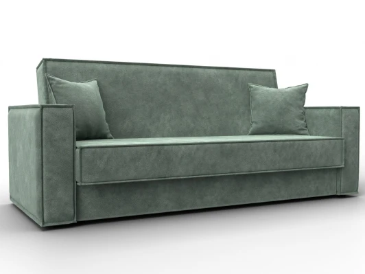 127446 Диван-книжка Куба (ДСП,ЛДСП/Пластик/Велюр/Зеленый) Лига Диванов 127446