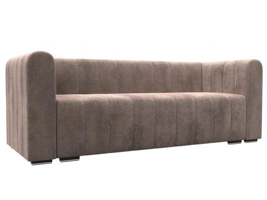 129995 Диван прямой Лига-073 (ДСП,Фанера/Пластик/Велюр/Бежевый) Лига Диванов 129995