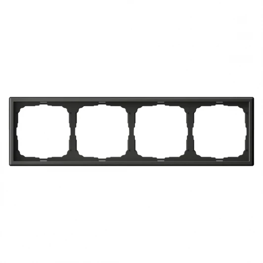 GAL001404 Рамка на 4 поста (базальт) Systeme Electric GAL001404