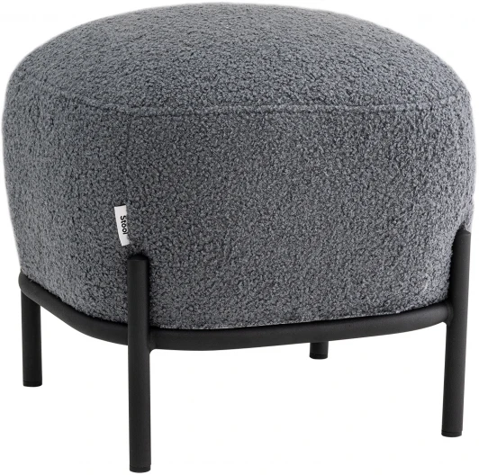УТ000040880 Пуф Stool Group Стоун букле Fluffy темно-серый арт.УТ000040880