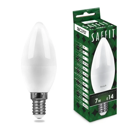 55169 Лампа светодиодная Saffit SBC3707 55169 Свеча E14 7W 230V 6400K