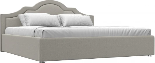 123049 Кровать интерьерная Афина 200 (Бежевый/Рогожка) Лига Диванов арт.123049