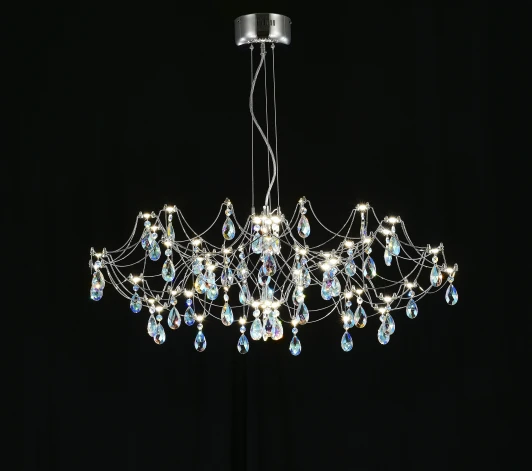 MR2661-60P-50CD Подвесная люстра светодиодная с пультом и хрустальными подвесками K9 MyFar Ersilia MR2661-60P-50СD