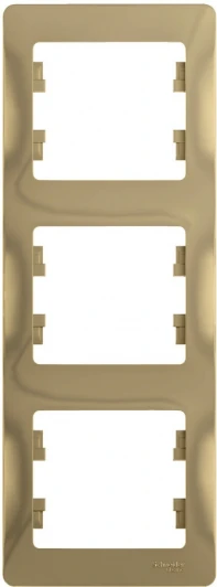 GSL000407 Рамка на 3 поста (титан) Systeme Electric GSL000407