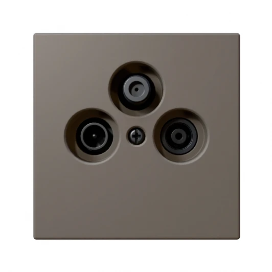 FD6206PTM Розетка оконечная TV+SAT + акустическая (тауп soft touch) Jasmart FD FD6206PTM