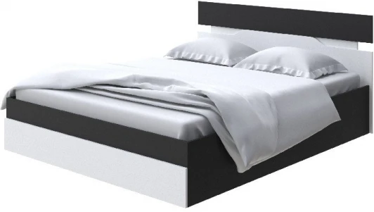 2015295 Без бренда Кровать Milton с подъемным механизмом (ЛДСП Черный/Белый) 140x190