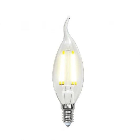 LED-CW35-7,5W/NW/E14/CL GLA01TR картон Лампочка светодиодная свеча на ветру прозрачная E14 7,5W 4000K Uniel LED-CW35-7,5W/NW/E14/CL GLA01TR