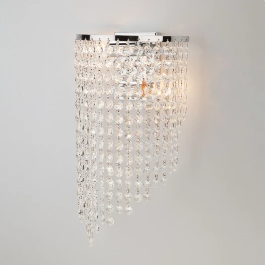 3102/2 хром Настенный светильник Eurosvet 3102 3102/2 хром / прозрачный хрусталь