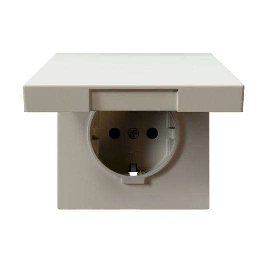 FD5505SH Розетка с защитной крышкой и шторками (сахара) Jasmart FD FD5505SH