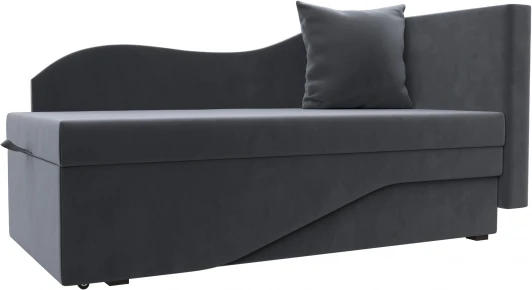 126117 Кушетка Гармония правая (Серый/Велюр) Лига Диванов арт.126117