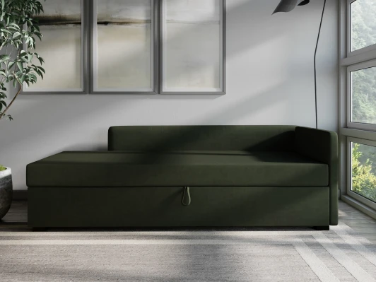 221123 Диван-кровать Arsko Велес Угол правый велюр зеленый