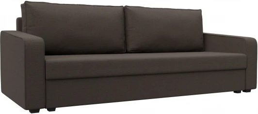 124152 Диван прямой Лига-009 (Коричневый/Рогожка) Лига Диванов арт.124152