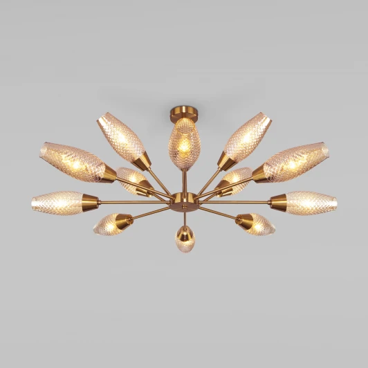 60140/12 золото Потолочная люстра на штанге Eurosvet Thalia 60140/12 золото (220V)