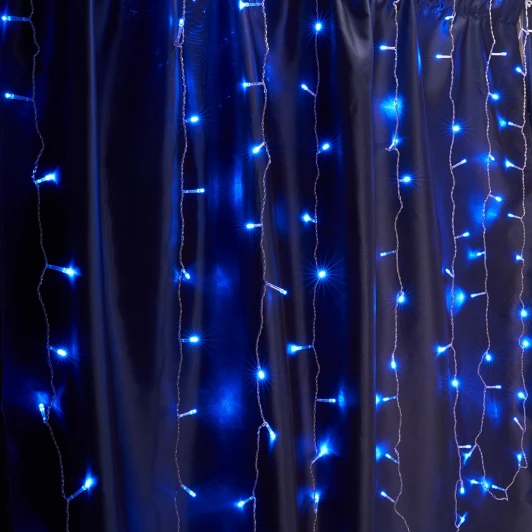 41628 Светодиодная гирлянда Feron 41628 CL24 занавес, статичная, 3*3м + 3м синий c питанием от сети