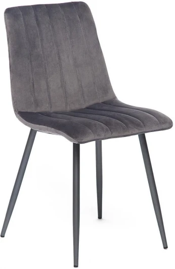 15336 Стул DUBLIN (mod. 7066) / 1 шт. в упаковке Tetchair (Металл,Ткань/Серый вельвет,антрацит) арт. 15336