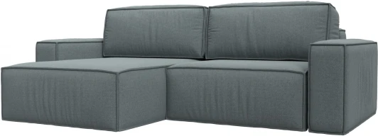 124835L Диван угловой Прага классик левый угол (Серый/Рогожка) Лига Диванов арт.124835L