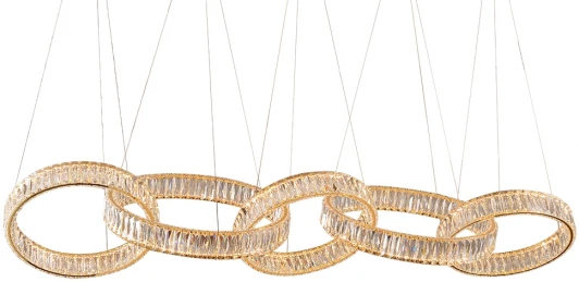 8245/S gold NEW Подвесной светильник большой Newport 8240 8245/S gold NEW (LED, 220V, хрусталь, на тросе)