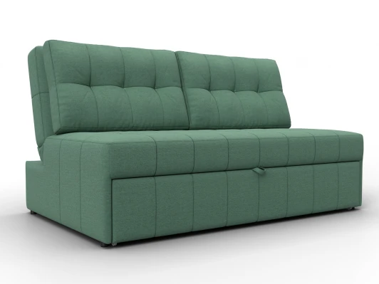 134905 Диван прямой Лига-107 (140) (ЛДСП,Брус,Фанера,Рогожка/Зеленый) Лига Диванов 134905