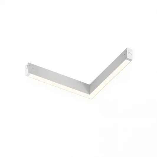 DK8114-WH Трековый светильник угловой светодиодный однофазный Denkirs Simple Linear DK8114-WH 220V 18W 3000K, белый