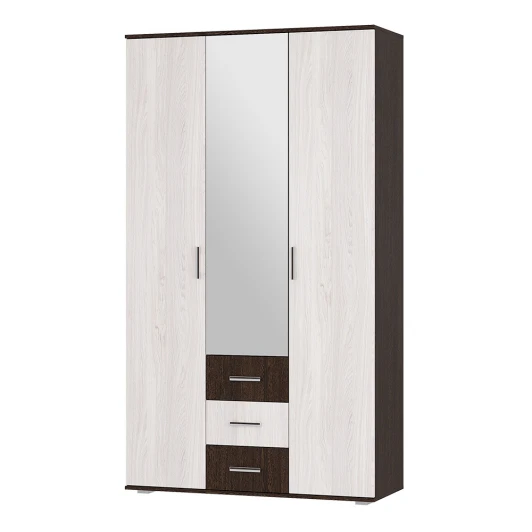 00-00162253 Шкаф БТС трехдверный Белла, венге/ясень белый