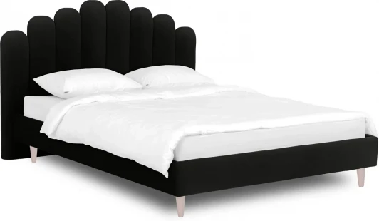 577069 Кровать Queen II Sharlotta L 1600 ОГОГО (арт.577069), (Ткань/Черный)
