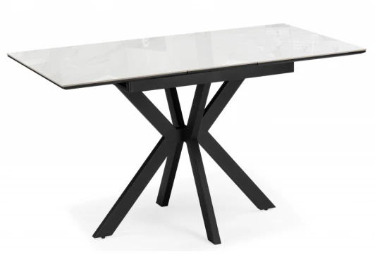 631621 Керамический стол Гардинг 100(130)x70 серый (yb9020022bg) / черный 631621