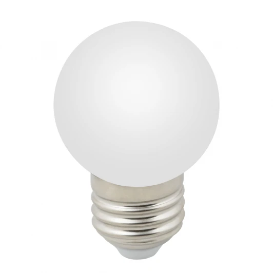 LED-G45-1W/6000K/E27/FR/С Лампочка светодиодная шар белая E27 1W 6000K Volpe LED-G45-1W/6000K/E27/FR/С
