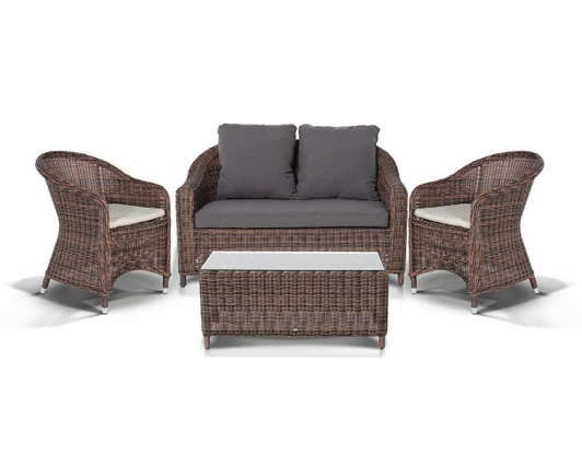 KPSS2C2T-4-SET Лаунж зона из искусственного ротанга, цвет коричневый 4SIS Кон Панна С KPSS2C2T-4-SET