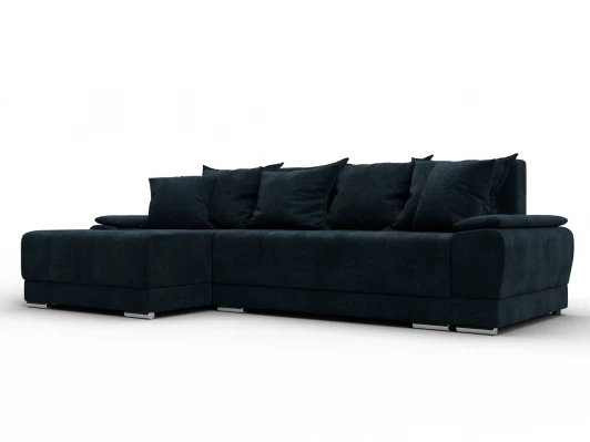 137098L Диван угловой Лига-119 угол левый (ДСП,Брус,Фанера,ЛДС,Велюр/Графит) Лига Диванов 137098L