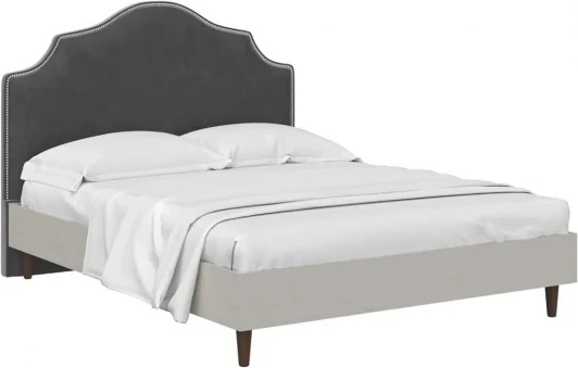 575779 Кровать Queen II Victoria ОГОГО (арт.575779), (Ткань/Черный,Ясень Коимбра)