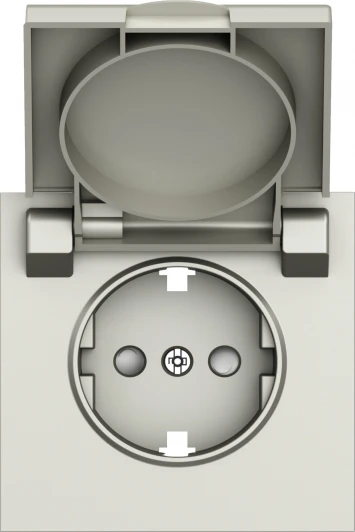 DS45451 Накладка для розетки Schuko с заземлением, с крышкой, 16A 250 В~, шампань IP44 Donel S08 DS45451