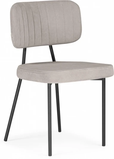 615183 Обеденный стул Вакао Woodville (Металл,Ткань/Латте,Черный) арт.615183