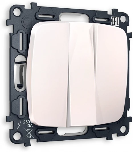 MO205010 Комплект механизма Ambrella Volt 3-клавишного выключателя OMEGA MO205010 Жемчуг QUANT