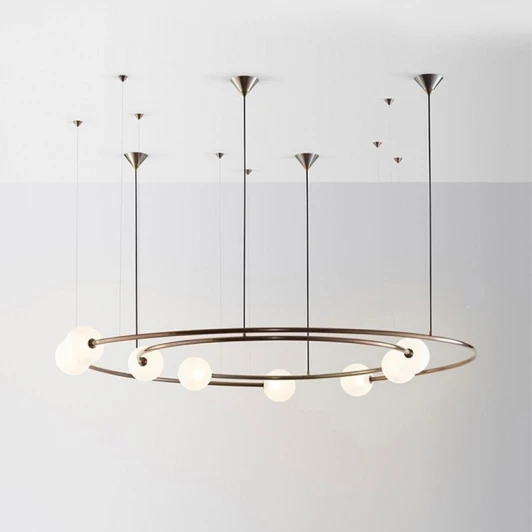 CONCENT01 Подвесная люстра Concent ImperiumLoft Concent01 (140617-26) (220V, на тросе, шарики, кольцо, солнечная система)