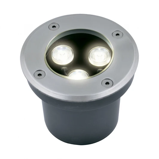 ULU-B10A-3W/2700K IP67 GREY Встраиваемый светильник уличный Uniel ULU-B10A-3W/2700K IP67 GREY (LED, 220V, круглые)