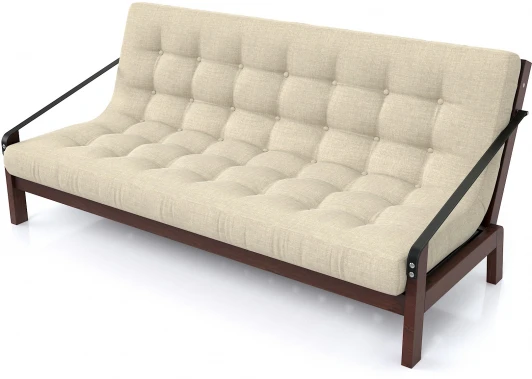 19628 Диван Arsko Локи орех темно-бежевая рогожка